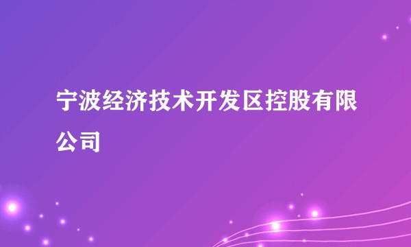 宁波经济技术开发区控股有限公司