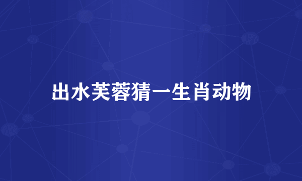 出水芙蓉猜一生肖动物