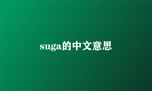 suga的中文意思