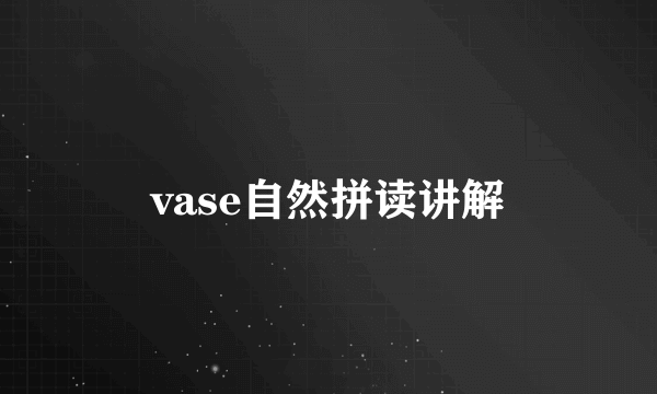 vase自然拼读讲解