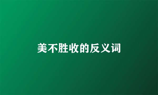 美不胜收的反义词