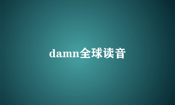 damn全球读音
