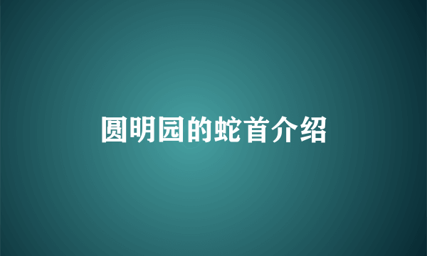 圆明园的蛇首介绍