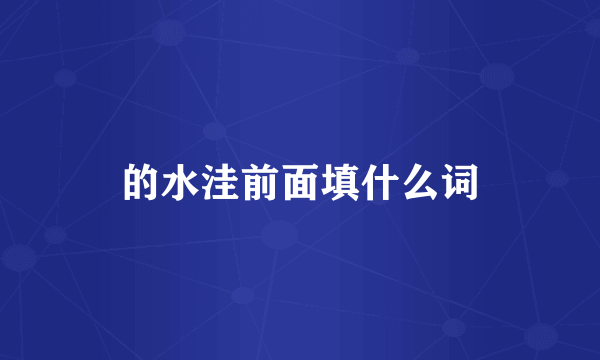 的水洼前面填什么词