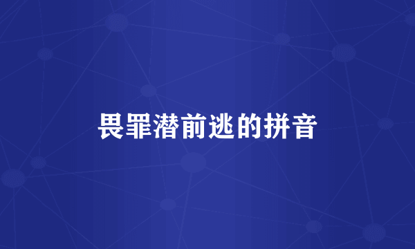 畏罪潜前逃的拼音