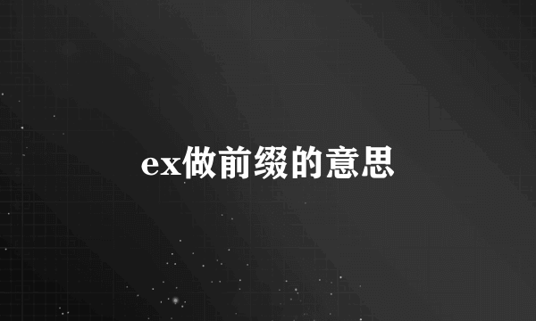 ex做前缀的意思