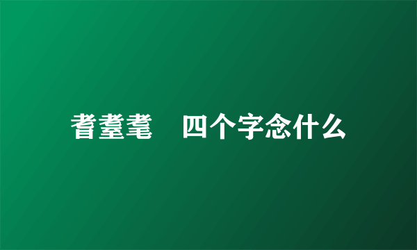 耆耋耄耈四个字念什么