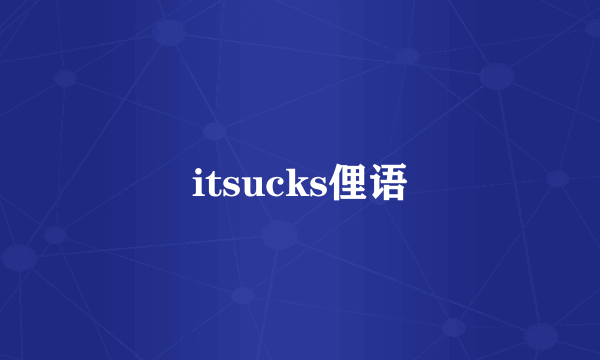 itsucks俚语