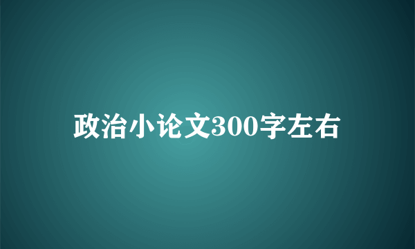 政治小论文300字左右