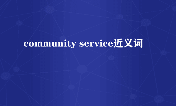 community service近义词