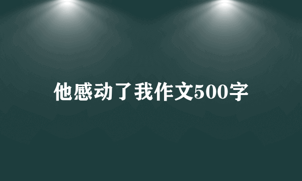 他感动了我作文500字