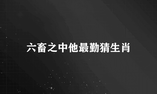 六畜之中他最勤猜生肖