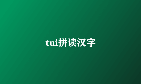 tui拼读汉字
