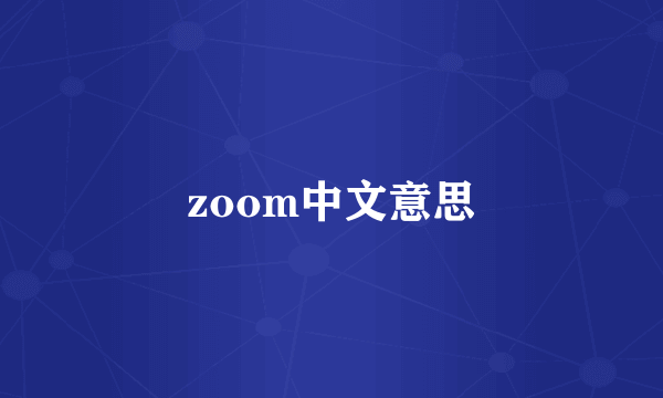 zoom中文意思