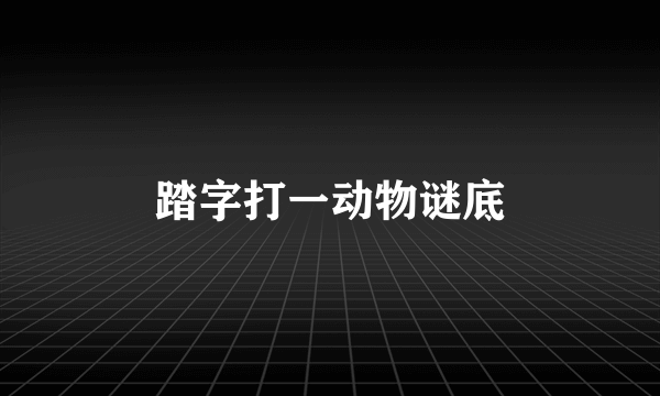 踏字打一动物谜底