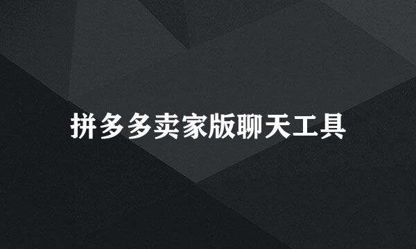 拼多多卖家版聊天工具