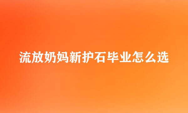 流放奶妈新护石毕业怎么选