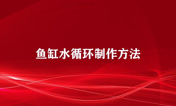鱼缸水循环制作方法