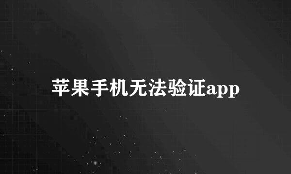 苹果手机无法验证app