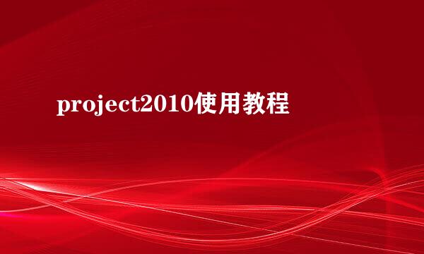 project2010使用教程