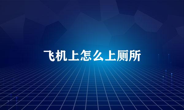 飞机上怎么上厕所