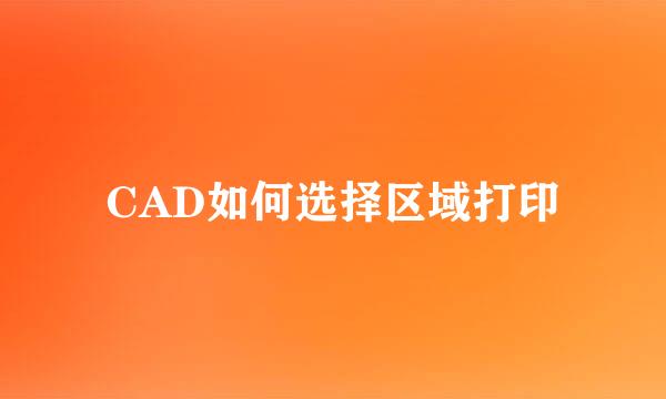CAD如何选择区域打印