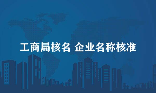 工商局核名 企业名称核准