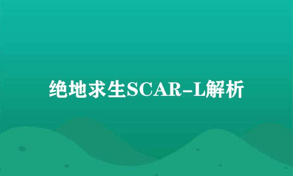 绝地求生SCAR-L解析