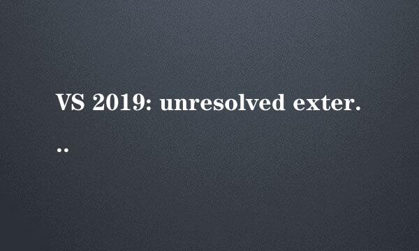 VS 2019: unresolved external symbol_main