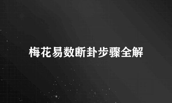 梅花易数断卦步骤全解