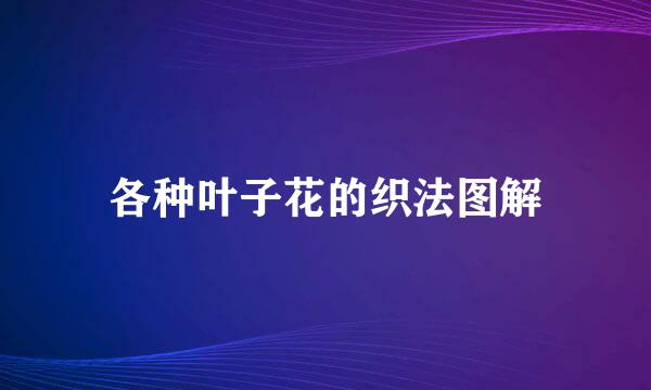 各种叶子花的织法图解