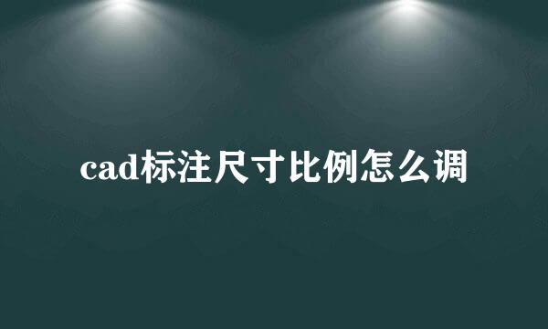 cad标注尺寸比例怎么调