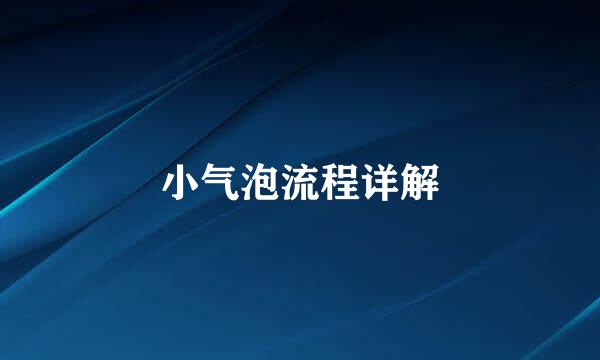 小气泡流程详解