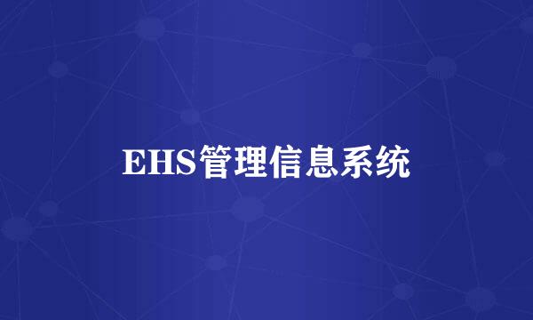 EHS管理信息系统