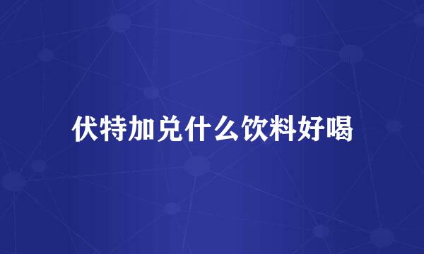 伏特加兑什么饮料好喝