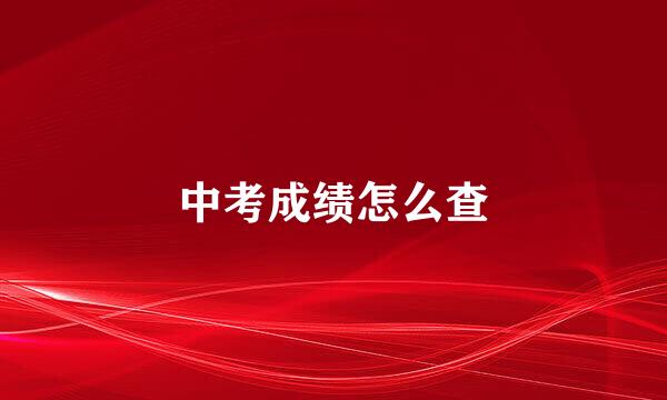 中考成绩怎么查