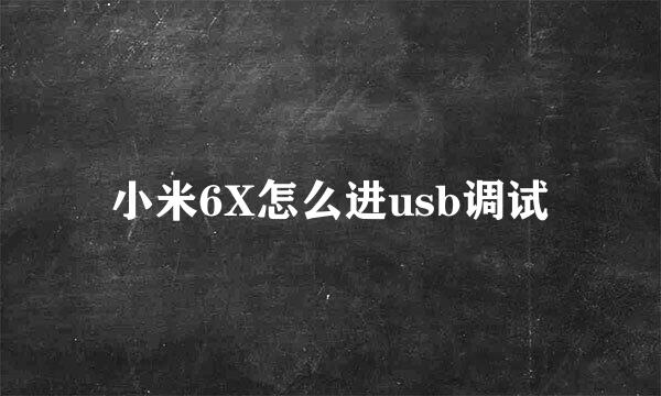 小米6X怎么进usb调试