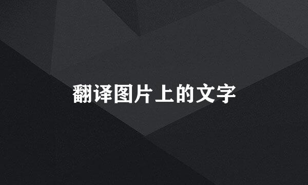 翻译图片上的文字