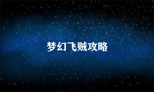 梦幻飞贼攻略