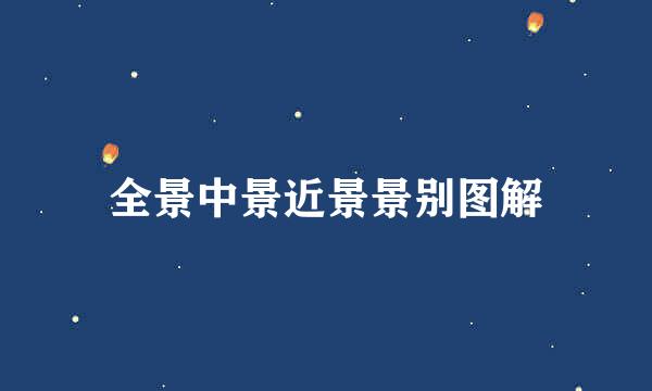 全景中景近景景别图解