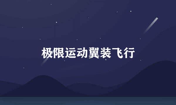 极限运动翼装飞行