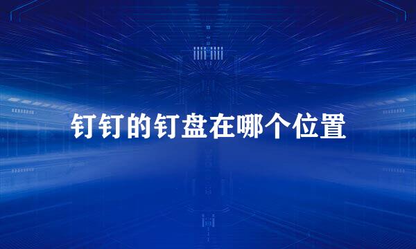 钉钉的钉盘在哪个位置