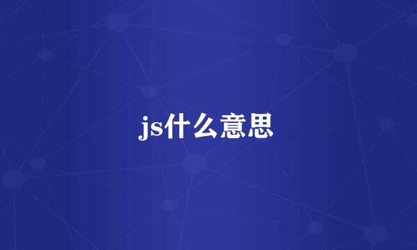js什么意思