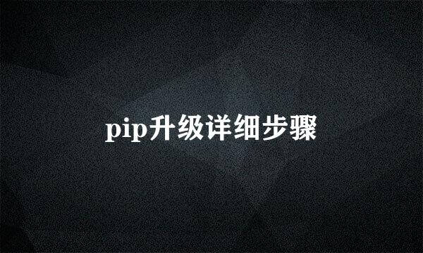 pip升级详细步骤