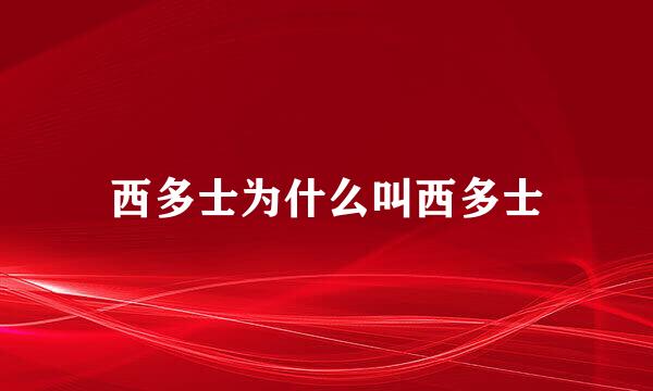 西多士为什么叫西多士