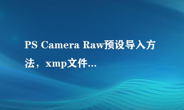 PS Camera Raw预设导入方法，xmp文件格式导入