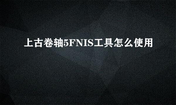 上古卷轴5FNIS工具怎么使用