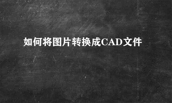 如何将图片转换成CAD文件
