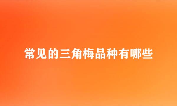 常见的三角梅品种有哪些