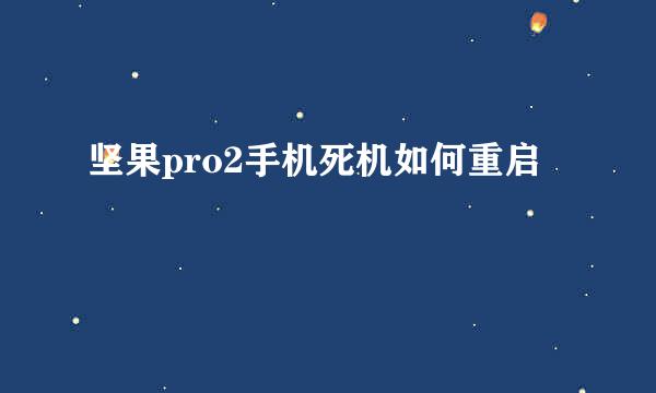 坚果pro2手机死机如何重启